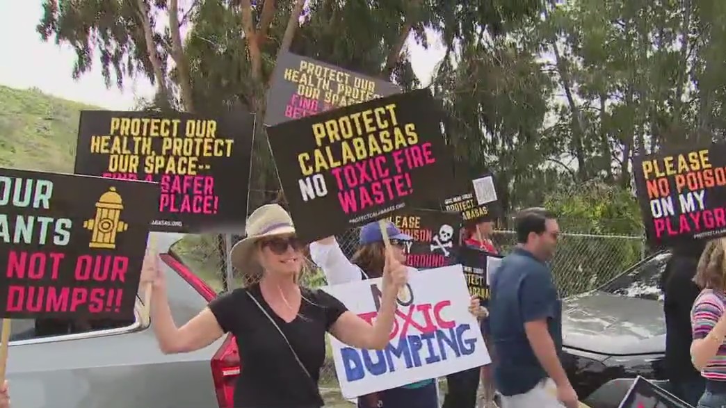 Calabasas protests wildfire debris dumping