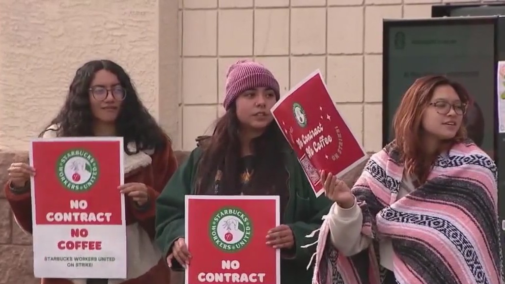 Starbucks baristas hit the picket lines