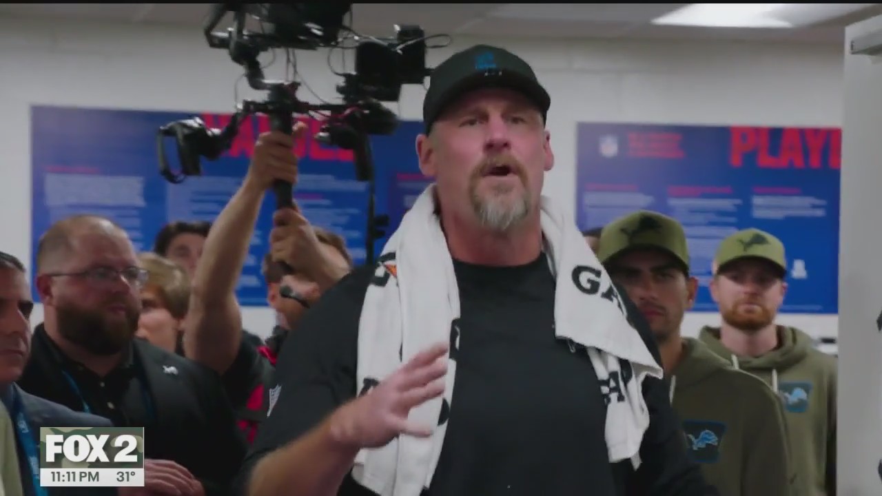 Dan Campbell locker room speech after win over Commanders
