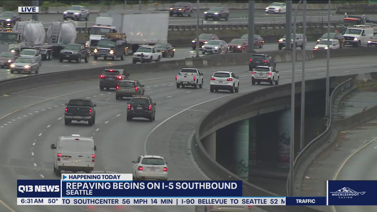 Repaving to start on I-5 South in Seattle