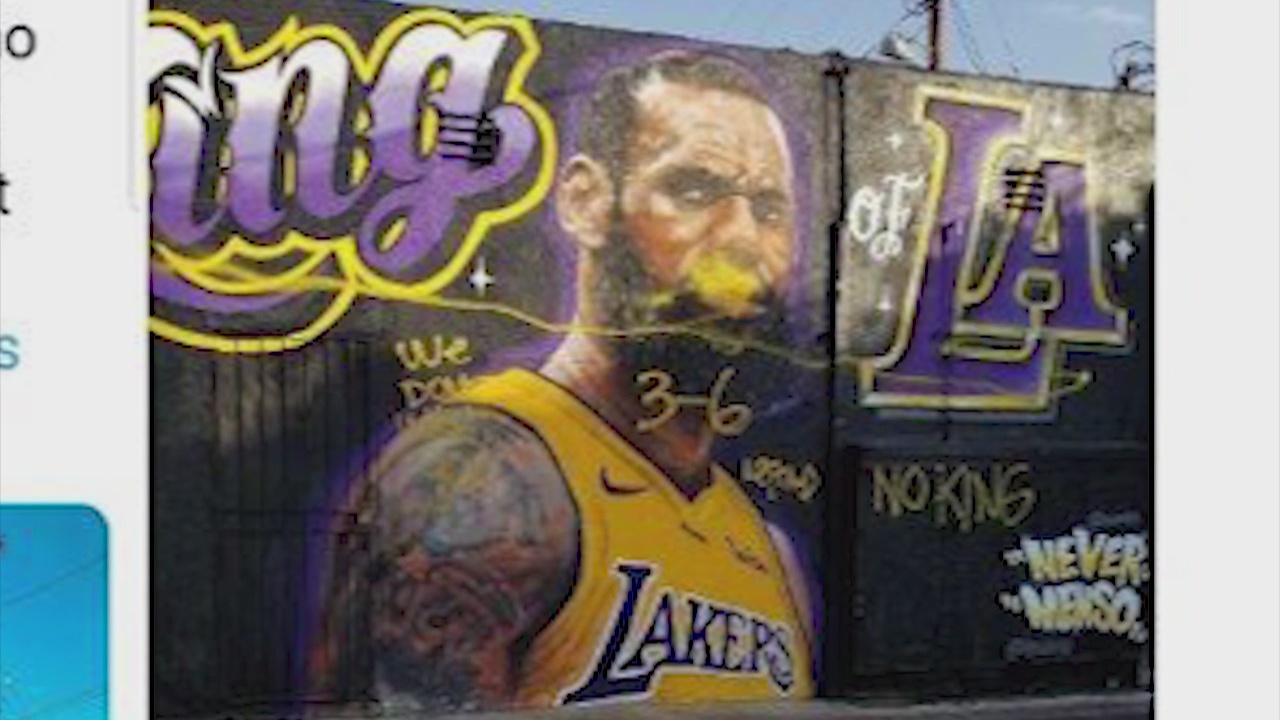 Lebron Mural Vandalized