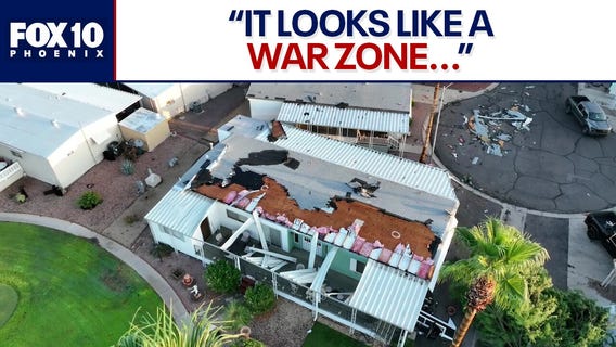 Monsoon storm damaged Phoenix retirement community