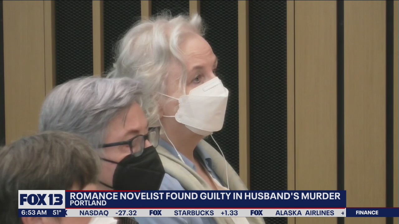 Romance novelist found guilty in husband's murder
