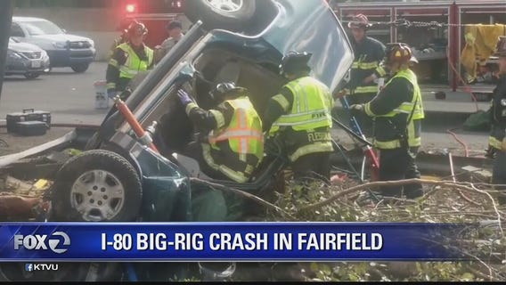 Big rig crash on I-80