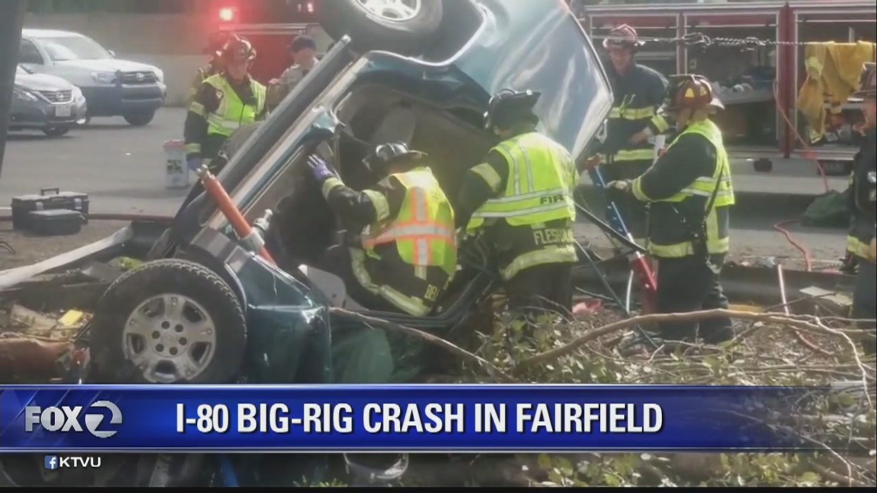 Big rig crash on I-80