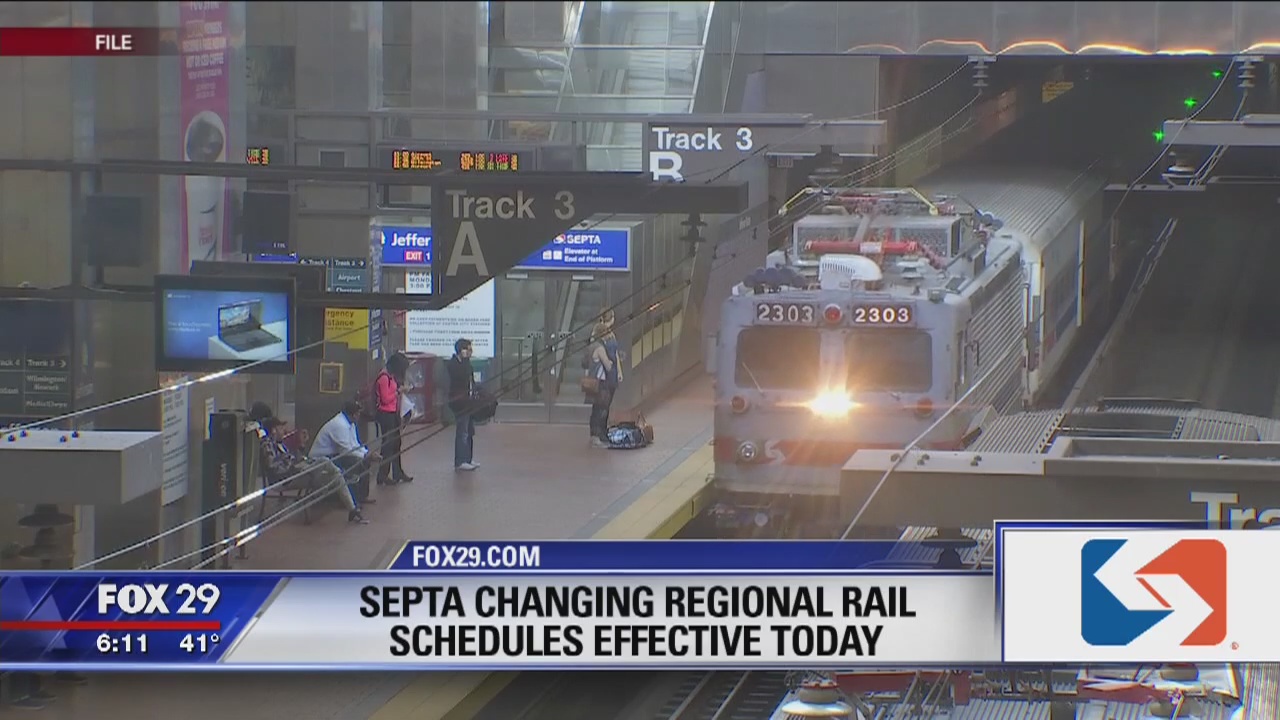 SEPTA changing regional rail schedules effective today
