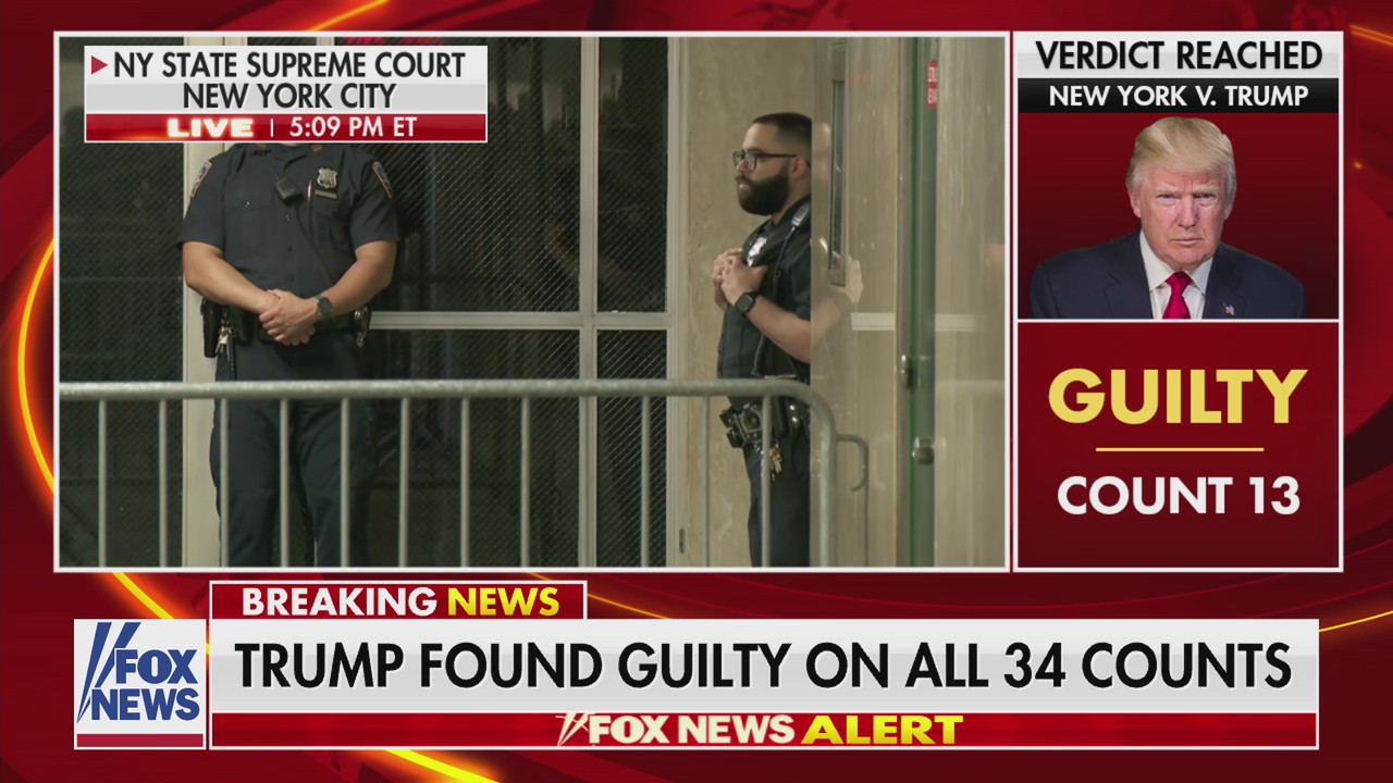 Trump found guilty on all 34 counts in hush money trial