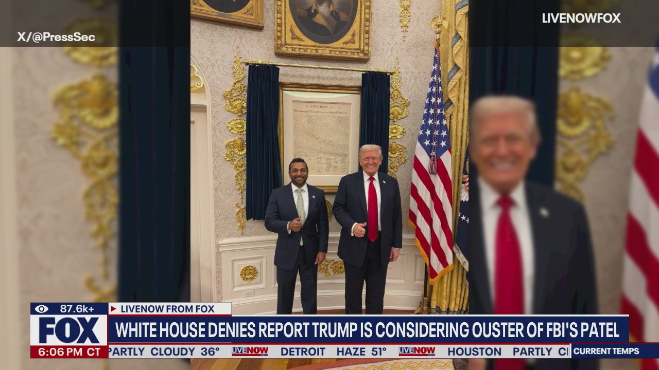 WH denies report Trump is mulling ouster of FBI's Patel