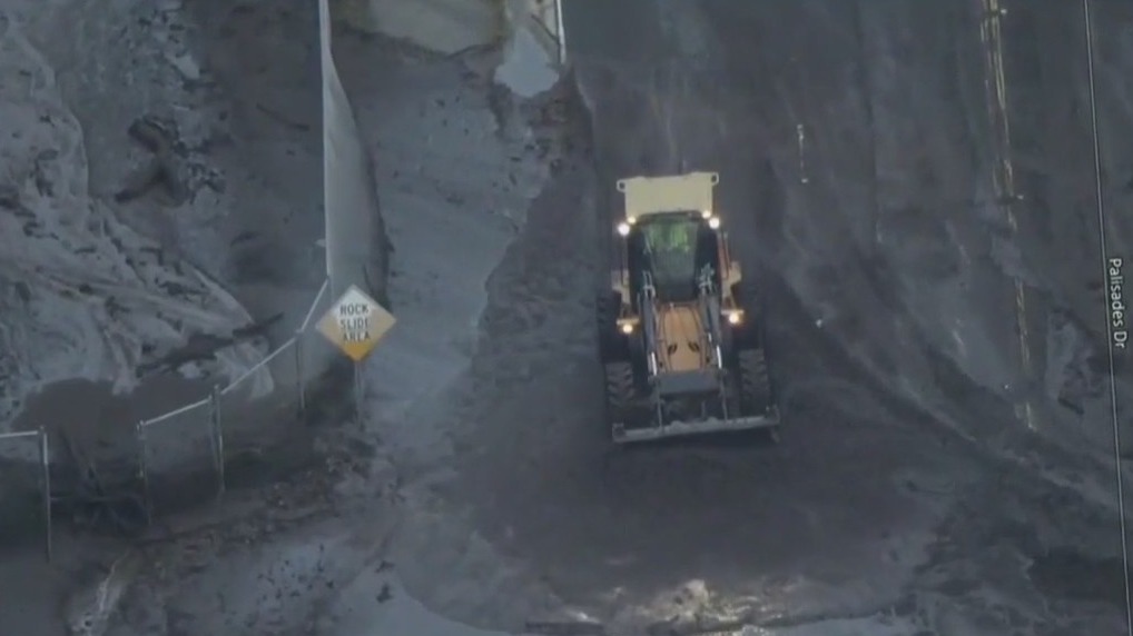 Rain triggers mudslides in Pacific Palisades
