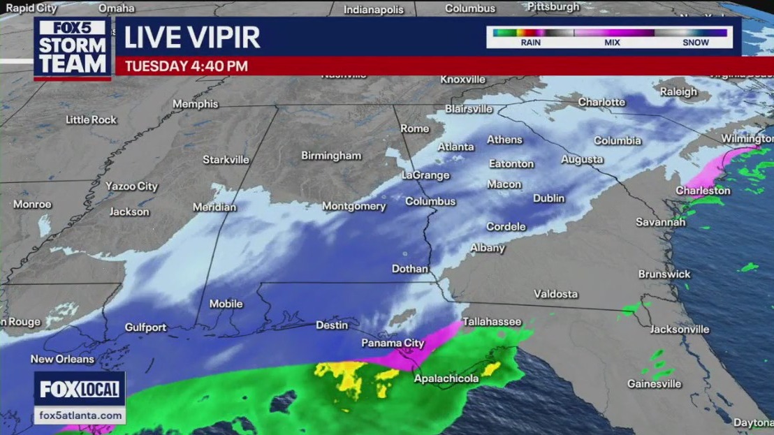 Road conditions and Georgia snow
