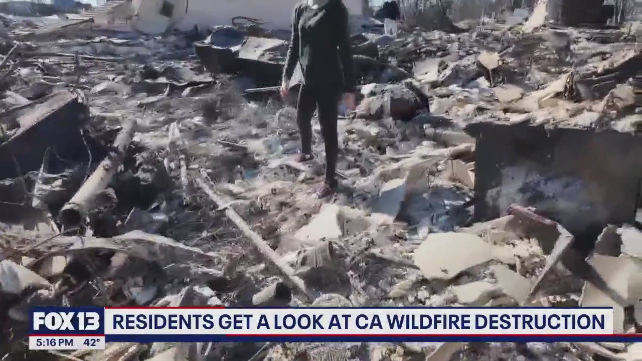 CA residents get a look at wildfire destruction