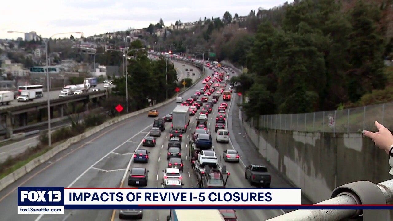 Revive I-5 snarls Seattle commute as lanes narrow across Ship Canal Bridge