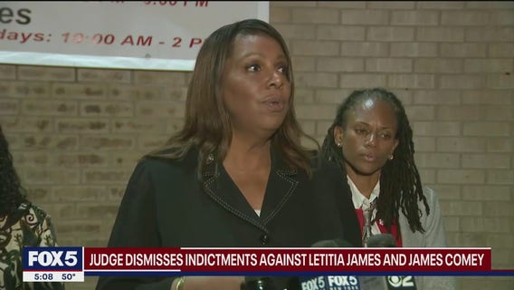 Judge dismisses indictments against Letitia James and James Comey