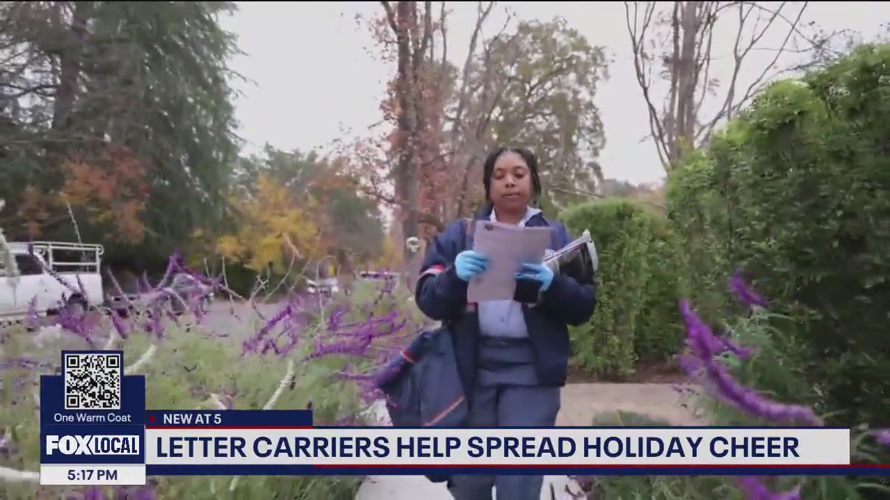 Cheerful South Bay letter carrier delivering joy this holiday season