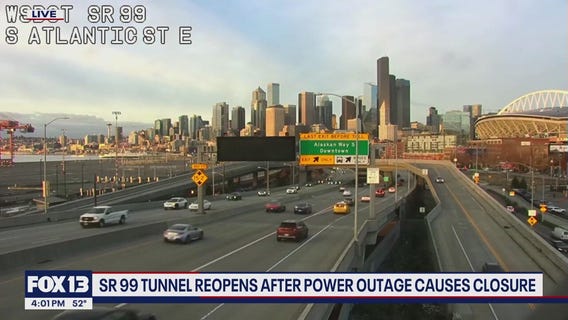 State Route 99 tunnel reopens after power outage shuts it down