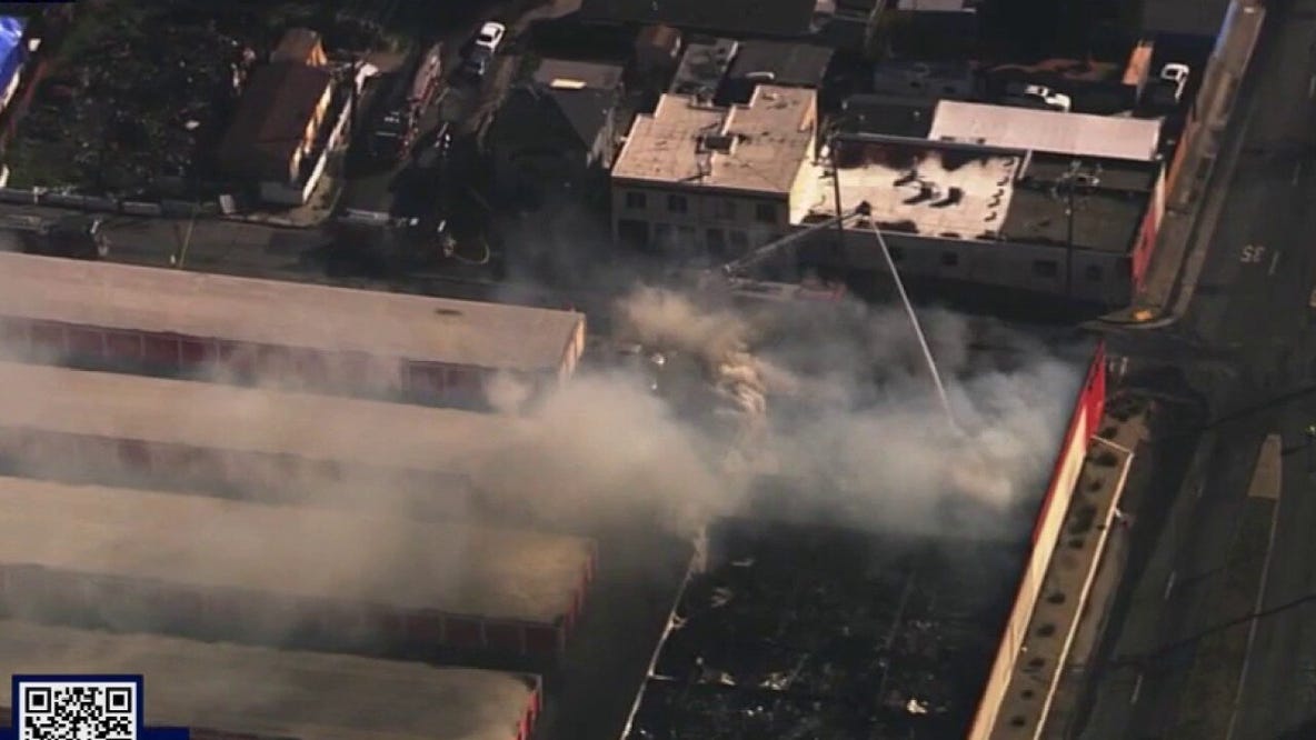 Crews battle Richmond storage facility fire