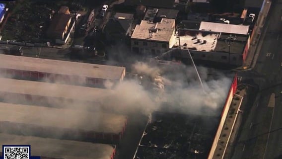 Crews battle Richmond storage facility fire