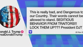 Trump calls Democratic lawmakers 'traitors'