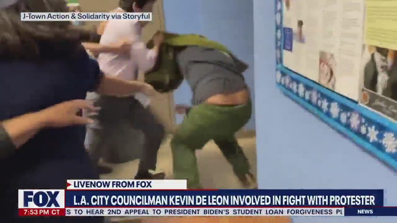 LA City Council Scandal: De Leon fights with protester, Cedillo explains refusal to resign