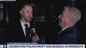 Jim Rich talks with Ryan Jeffers at Twins Diamond Awards
