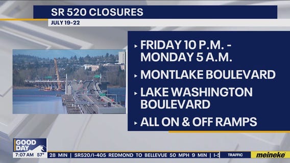 Road closures happening this weekend