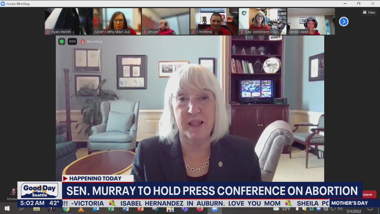 Sen. Patty Murray to hold news conference on abortion