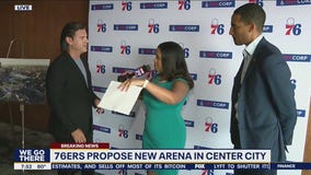76 Devcorp officials discuss plans for new 76ers arena in Center City