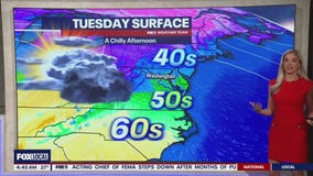 DC weather: Showers Tuesday with cool, cloudy conditions near 50 degrees