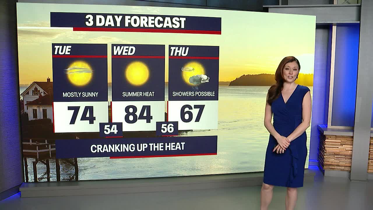 Seattle weather: Temps up into the 70s for Tuesday