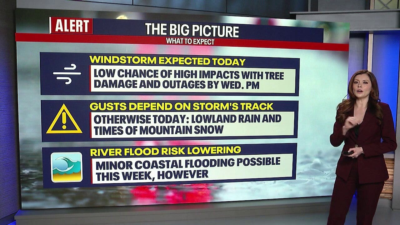 Seattle weather: Windstorm expected on Christmas Eve