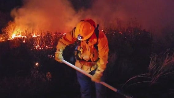 Firefight continues across LA County