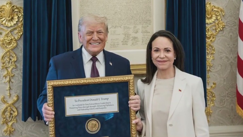 Nobel prize regifted to Trump by Machado