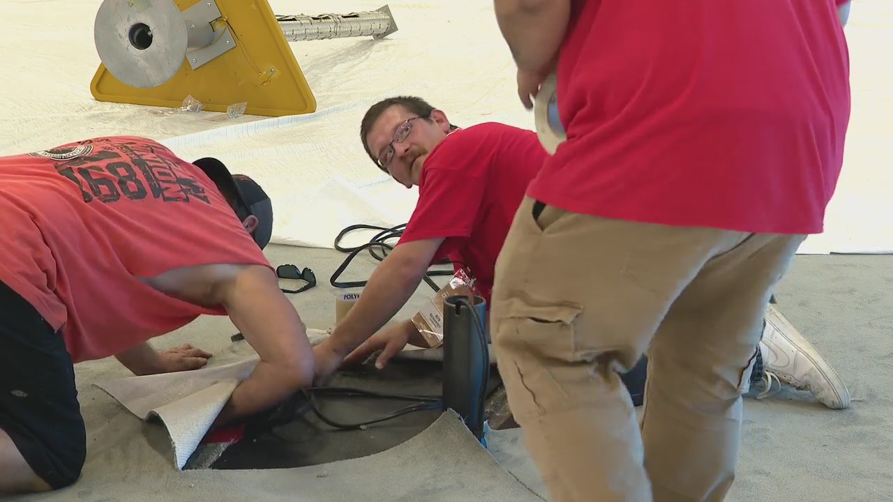 Inside look at Detroit Auto Show being built