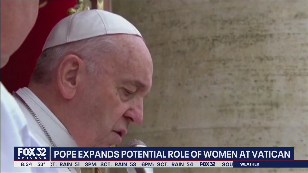 Pope signs off on new constitution allowing women more prominent roles at the Vatican