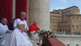 Pope Francis appears at Easter Sunday service