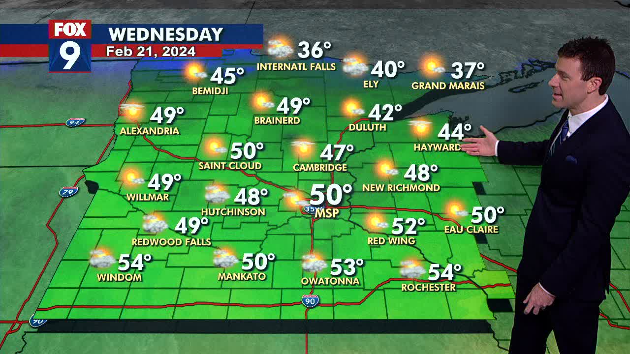 MN weather: Bright and mild Wednesday | FOX 9 Minneapolis-St. Paul