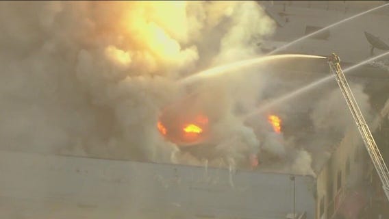 Major emergency fire breaks out in LA's Fashion District