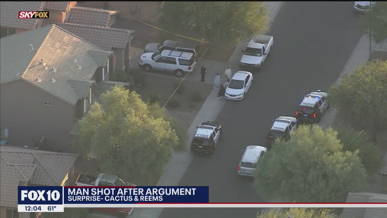 PD: Man shot after argument in Surprise | FOX 10 Phoenix