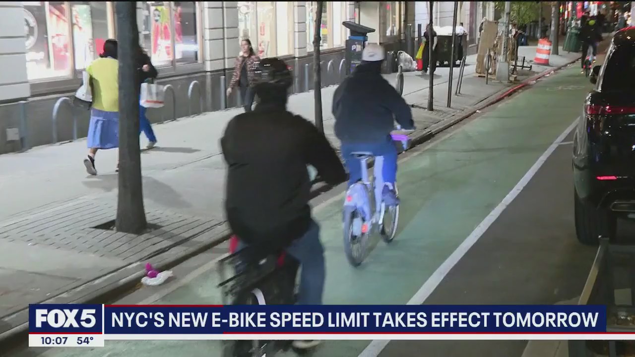 NYC's new e-bike speed limit takes effect tomorrow