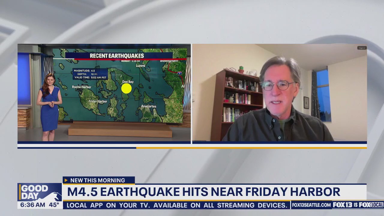 4.5 magnitude earthquake hits near Friday Harbor