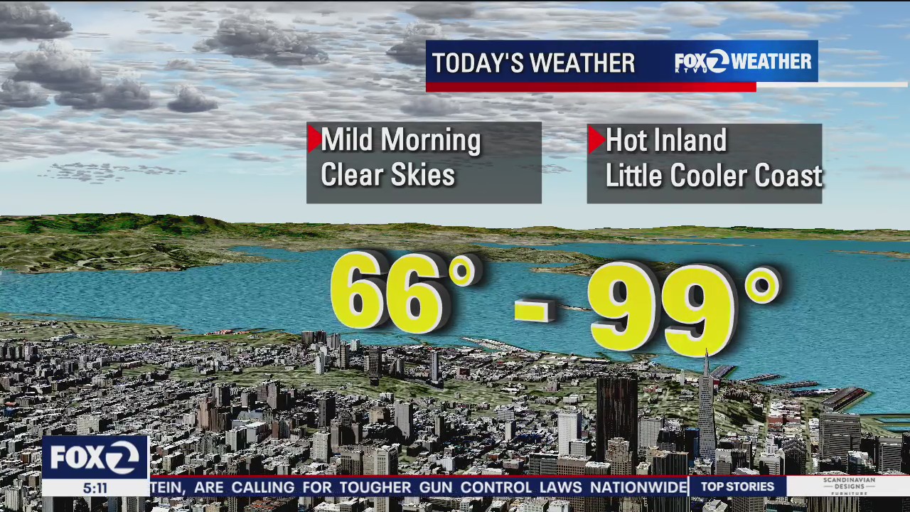Mild morning, hot inland