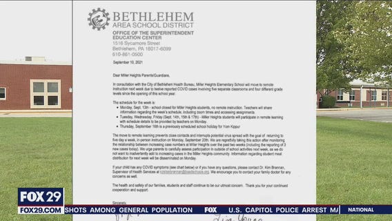 Bethlehem elementary school goes temporarily virtual due to spike in COVID cases