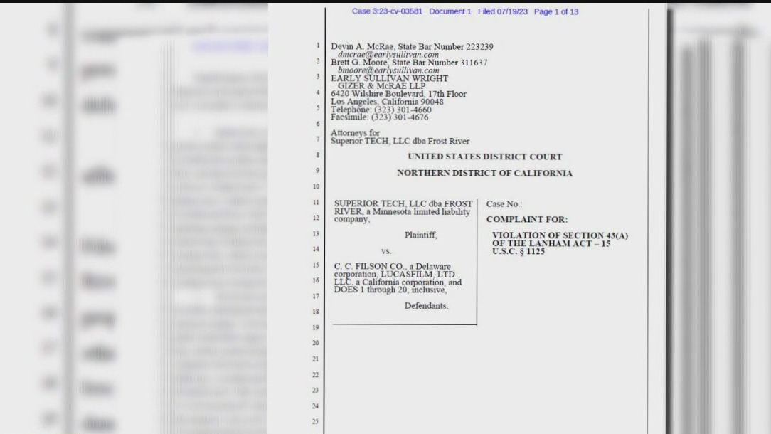 Duluth company suing Lucasfilm, Filson