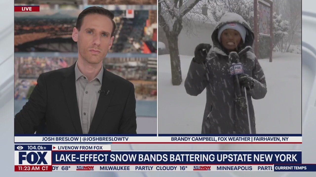 Lake-effect snow bands battering upstate NY