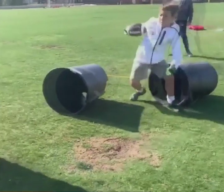 Meet Baby Gronk: Football prodigy!