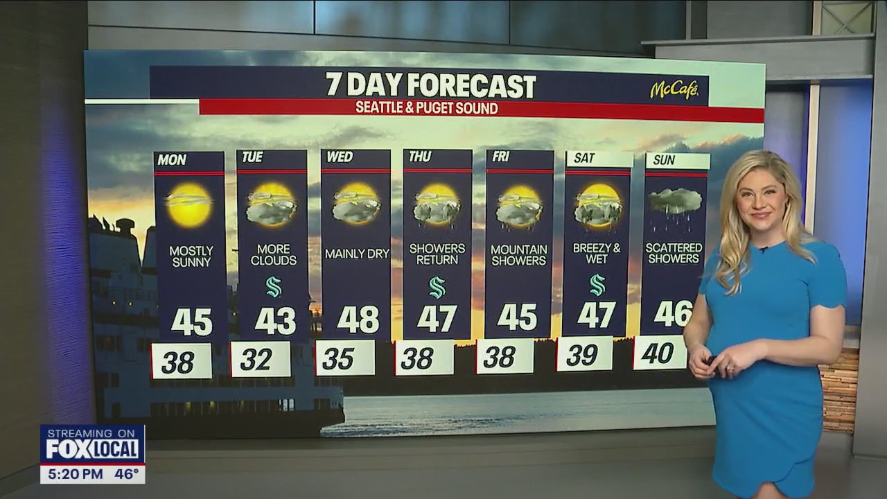 Cool and sunny start to Seattle-area work week | FOX 13 Seattle