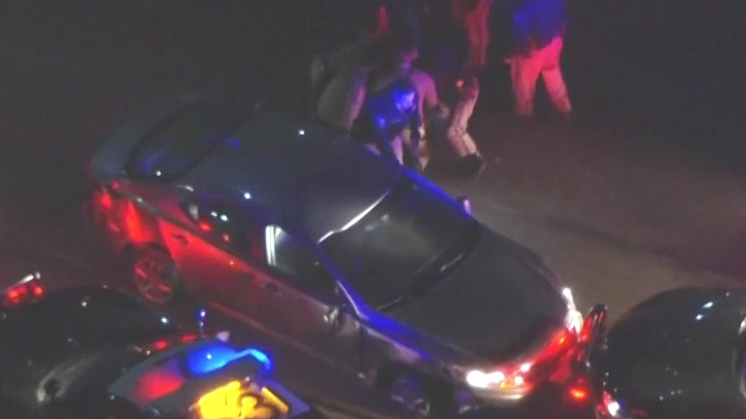Police chase suspect arrested after 5th PIT maneuver from deputies in Compton