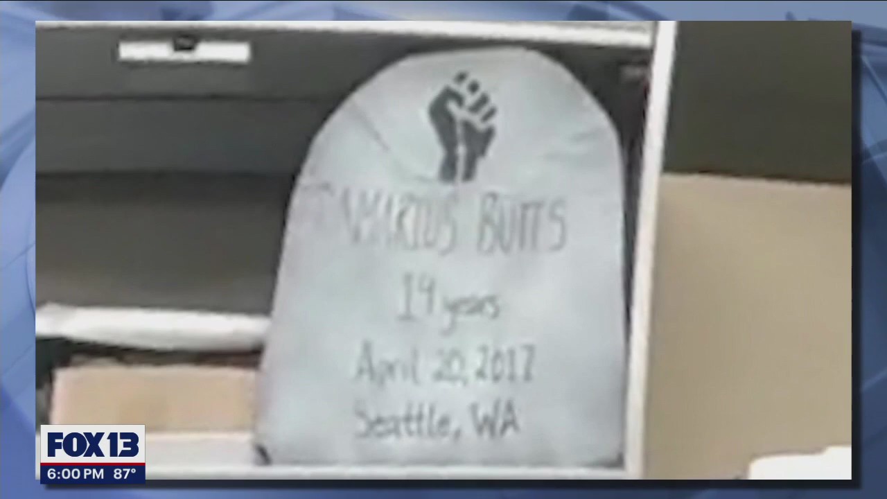 'Mock tombstone' of Black man killed by Seattle Police sparks outrage