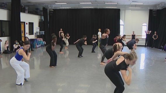 Local dancers sharing space with visiting dance company