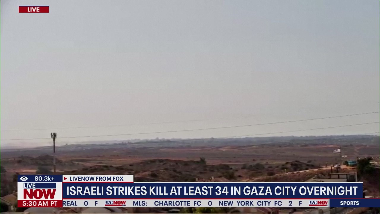 Israeli strikes kill at least 34 in Gaza